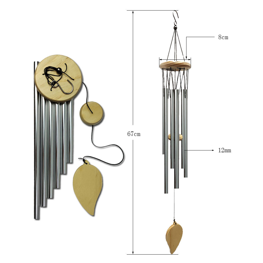 Wind Chimes 6pcs Aluminum Tubes Chimes Simple European Style Windbells Melodious new Soothing Sound 2025 for Outdoor Indoor Decoration
