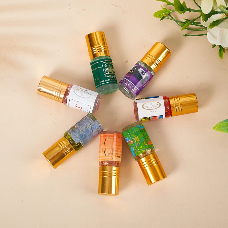 1PC Muslim Roll On Perfume Fragrance Essence Oil Body Scented Long Lasting Fragrance Alcohol Free Natural Floral Essential Oil