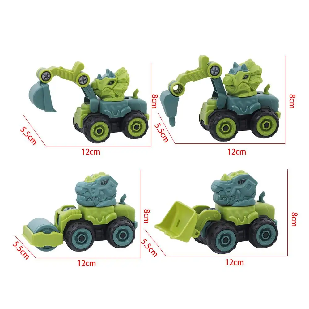 1PC Car Toy Dinosaur Disassembly Excavator Bulldozer Engineering Team Car Gift Transport Car Vehicle