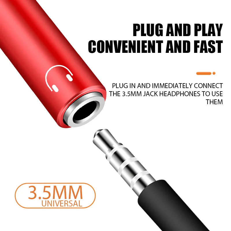 2 In 1 2025 USB Type C To 3.5mm Headphone Jack Adapter Type C Charge Audio Aux Adaptor for Ipad Pro Samsung S22 Note 20Huawei Xiaomi