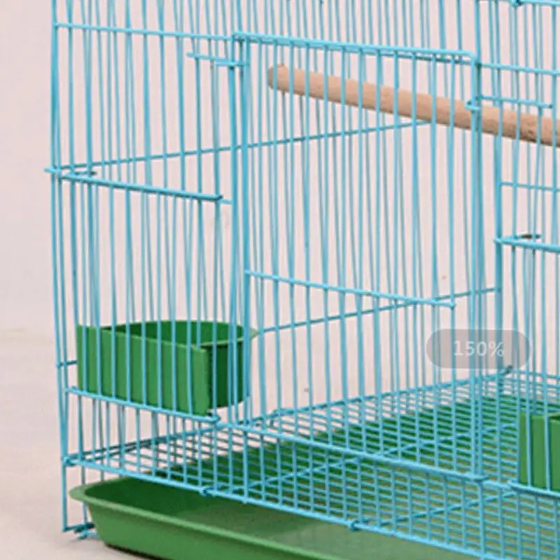 new Wire Rectangular Small Cage for Small Birds 2025 and Canaries Rekord Equipped with Bird Standing Stick and 2 Semicircular