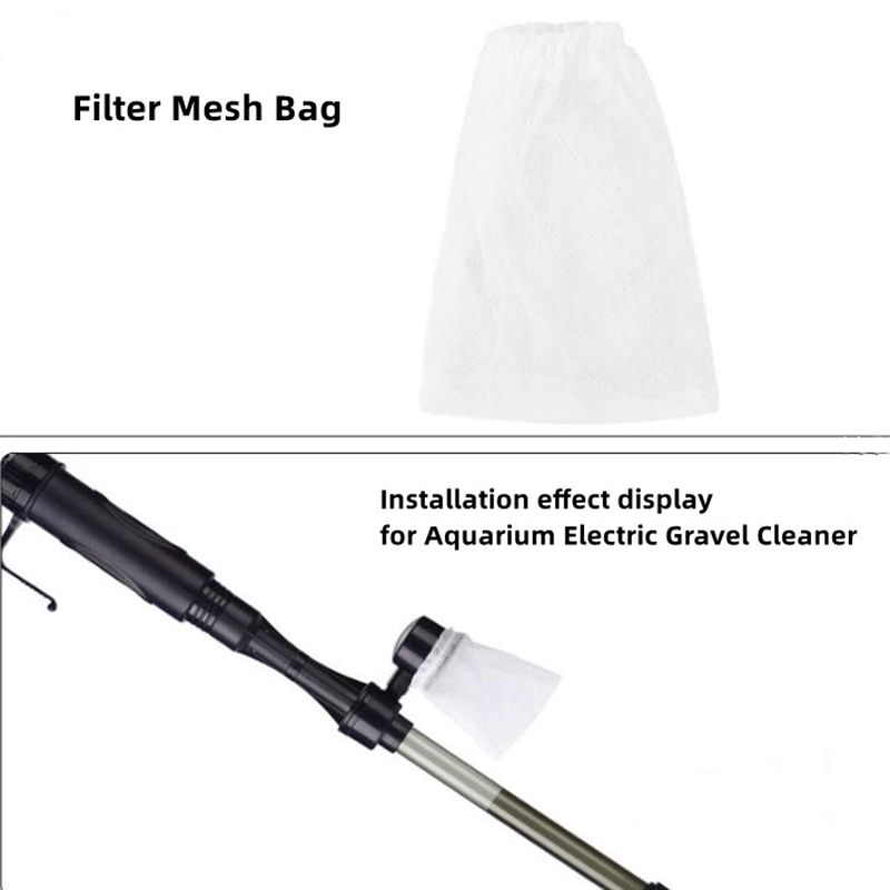 20pcs Easy Clean Filter Mesh Bag for Aquarium Gravel Cleaner Net Bag Fish Tank Water Changer Filter Accessories Reusable Bag
