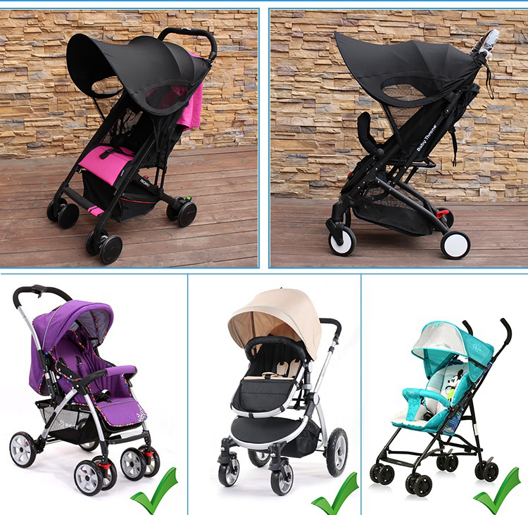 Universal Baby Stroller Accessories Colorful Sun Visor Canopy Cover Sun Shade Canopy UV Resistant Umbrella for Yoyo Yoya+ Pram