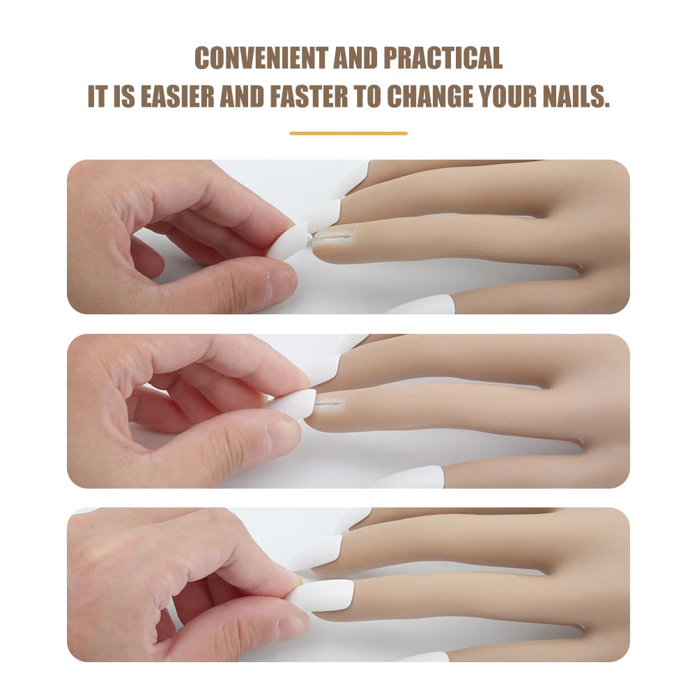 New Practice Hand 2025 for Nails Silicone Nail Art Practice new Equipment False Hand Soft Training Display Model Hands Prosthetic Hands