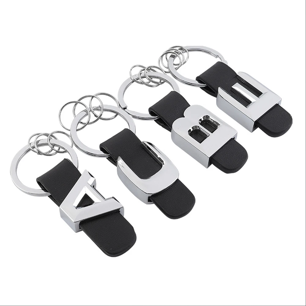 3D Car Key Chain Metal Letter Leather Strap keychain For Mercedes Benz A B C D E G S Class Car Keychain leather Key Rings