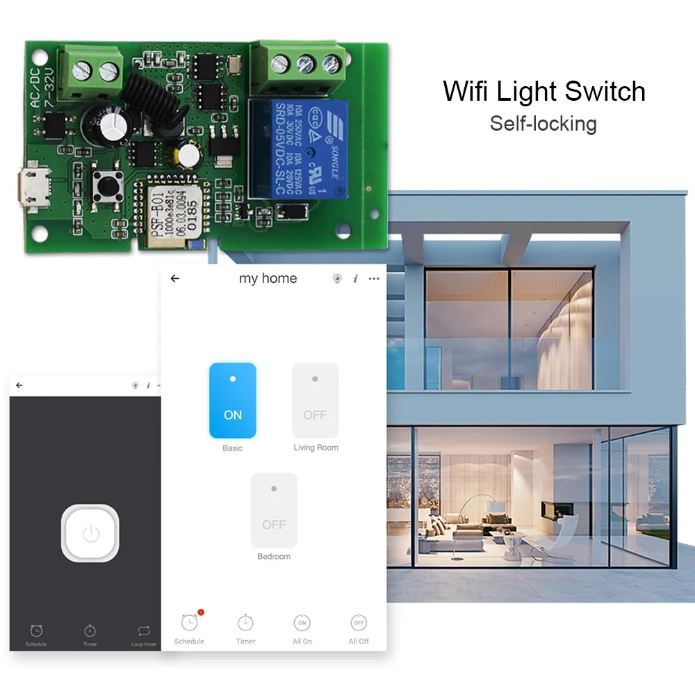 Smart Garage Door Opener WiFi Switch Sliding Gate Controller Work With Alexa Echo Google Home Ewelink APP Remote Control