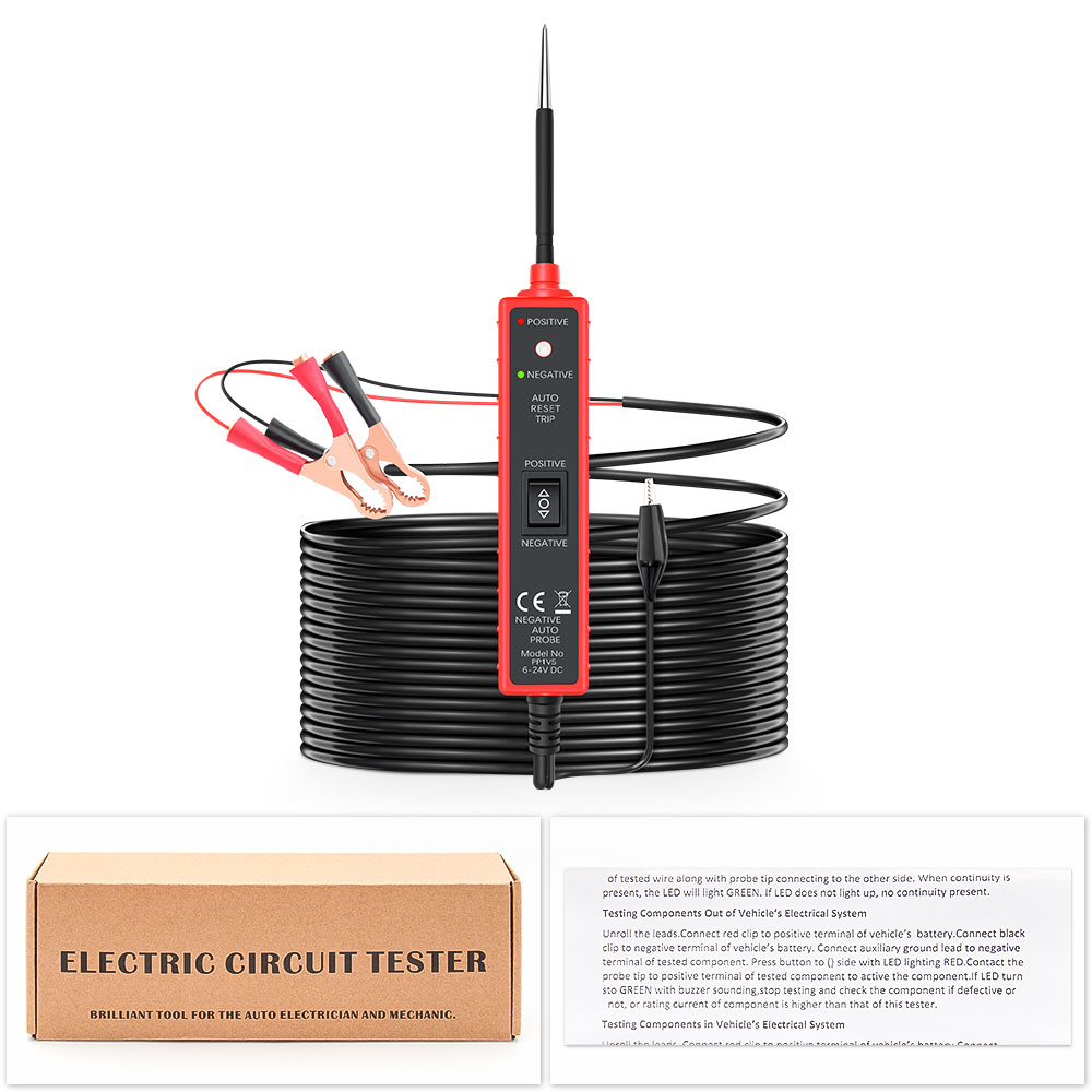 P50 6-24V Automotive Voltage Circuit Tester Power test Car and Truck Motorcycle Battery Electrical Circuit Tester
