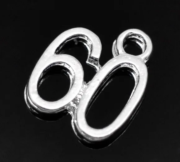 College Jewelry Charms Number Antique Silver Color Message " 16 18 21 40 50 60" Metal Pendants DIY Making Necklace Jewelry Gifts