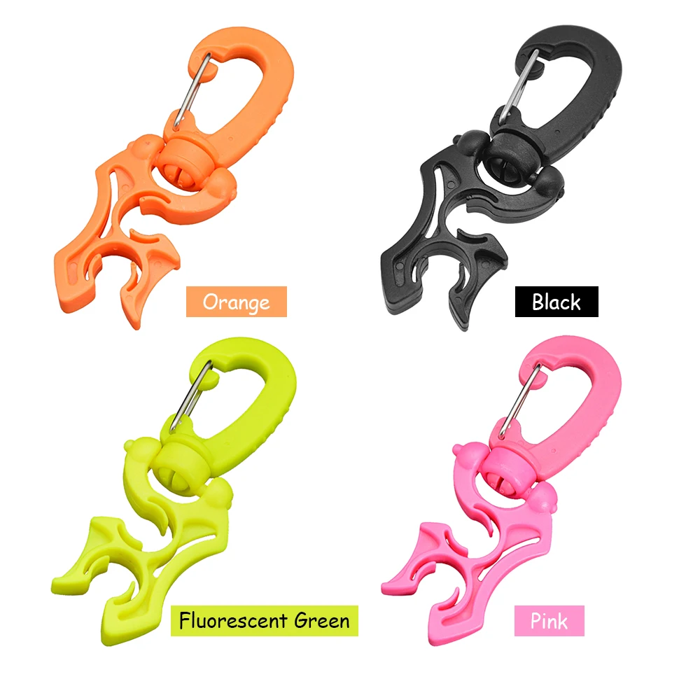 2 Packs Diving Double BCD Regulator Hose Holder with Clip Suit for Low/High Pressure Hoses Regulators Gauges Accessory