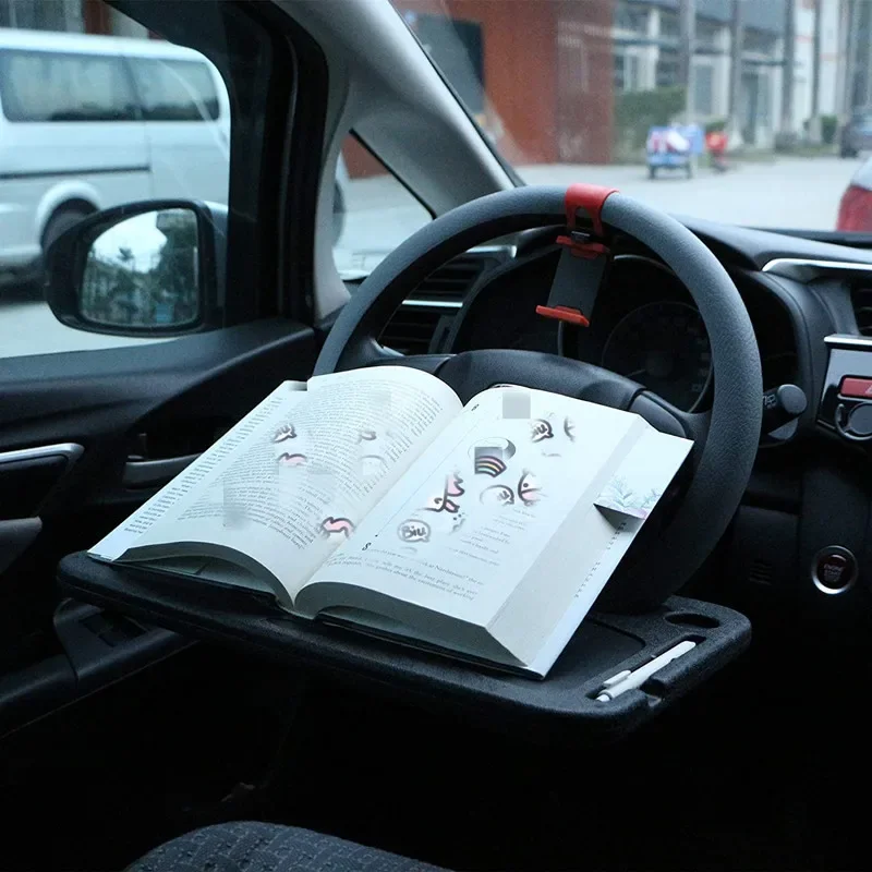 Car Portable Dining Table Car Steering Wheel Tray Steering Wheel Table Desk For Eating Writing Drinking Fits Most Vehicles