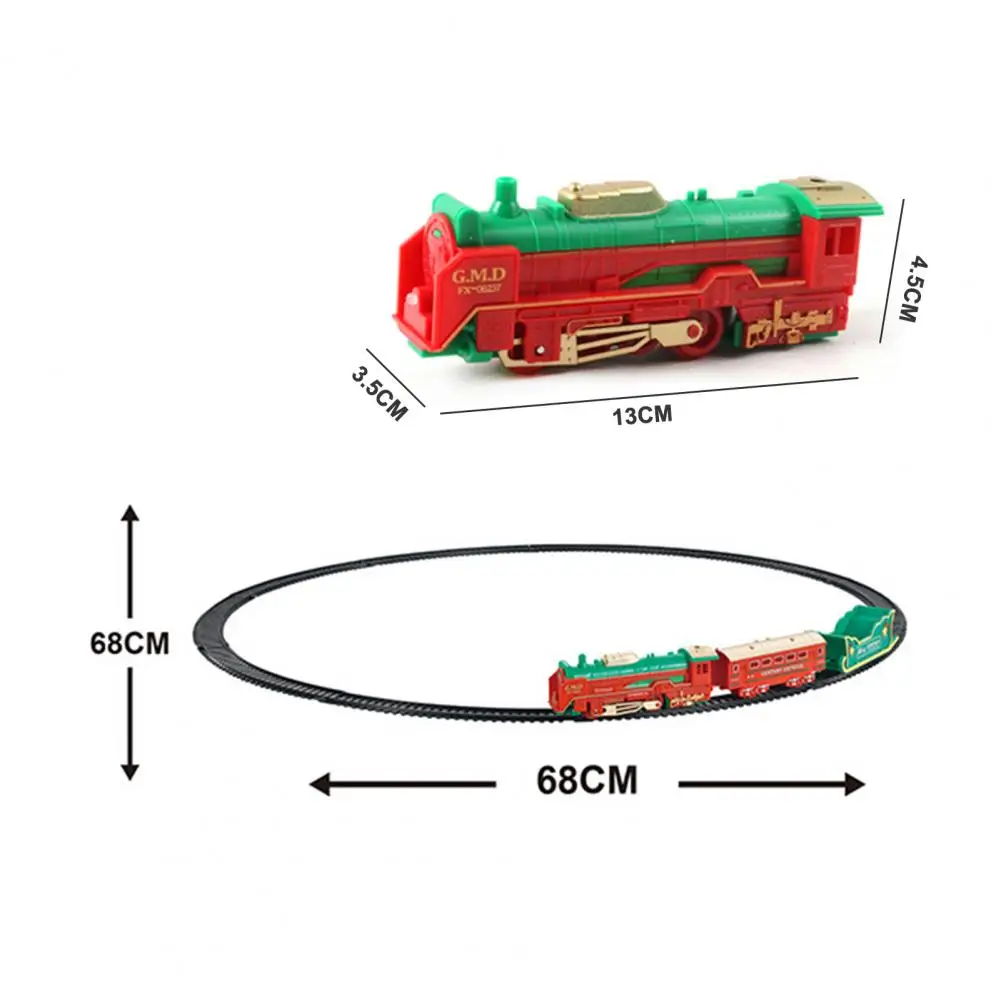 Electric Train Toy Light Sounds Trail Moving Entertainment Kids Christmas Toy Gifts New Year Present Vintage Train Trail Toy