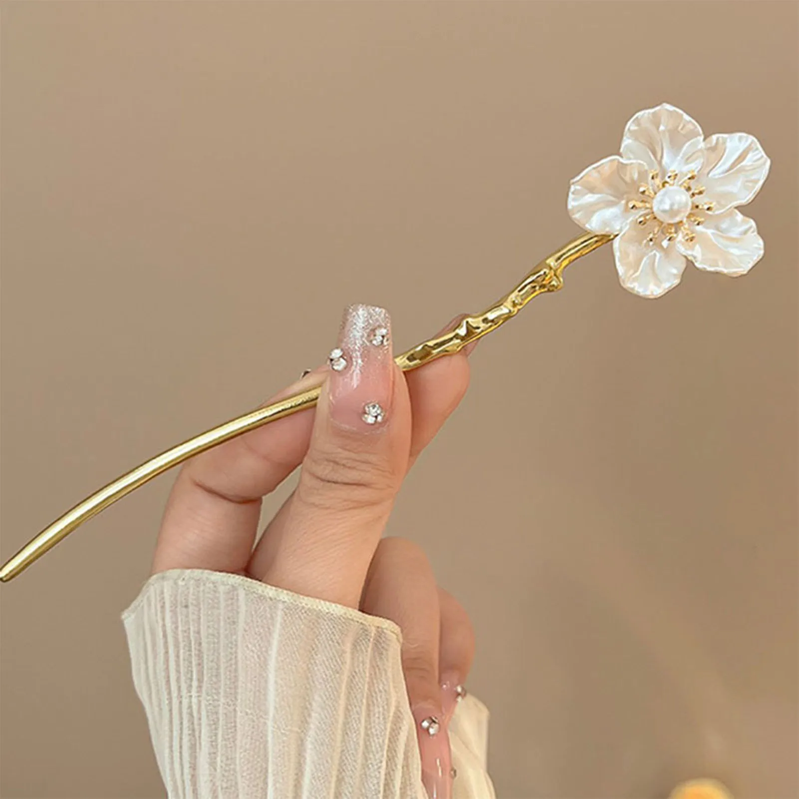 Classic Hair Stick Chinese Style Flower Hairpin Handmade Hairpins Women Chinese Hanfu Jewelry Accessories Hair Ornaments