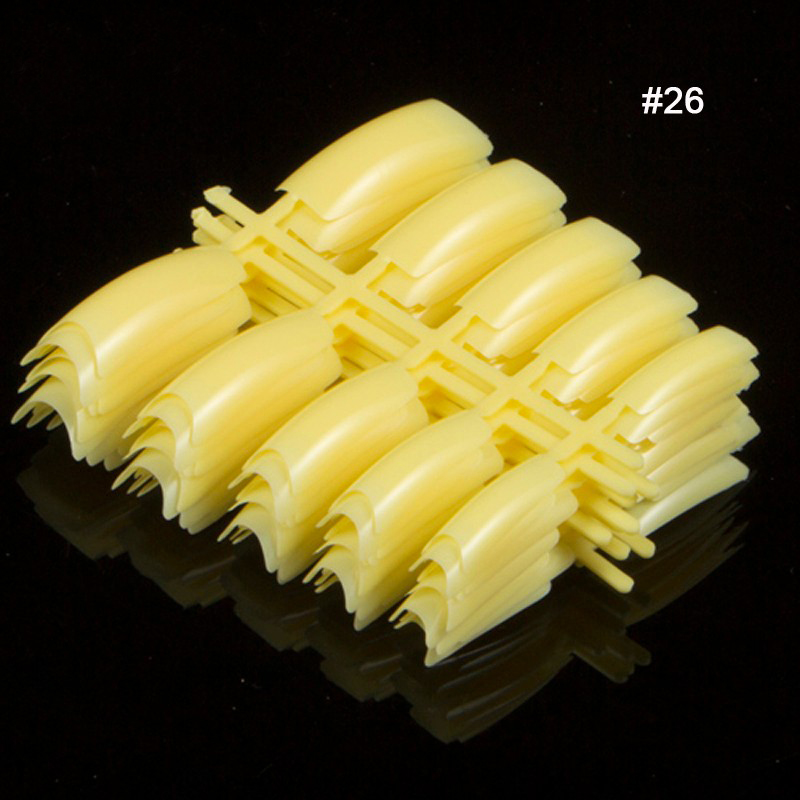 100pcs/pack Beauty Popular False Acrylic Nail Tips Plastic (1~29) Color False French Nail Art Tips For UV Gel Design NEW