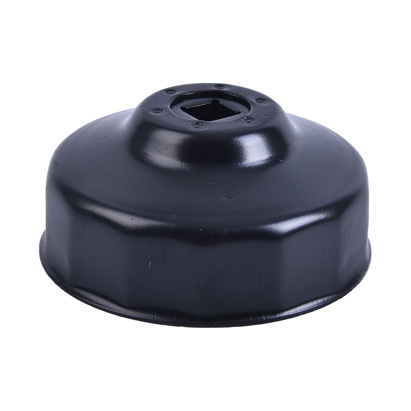 Black Steel 76mm 14 Flutes Car Oil Filter Cap Type Wrench with 3/8" Drive Socket 332dd