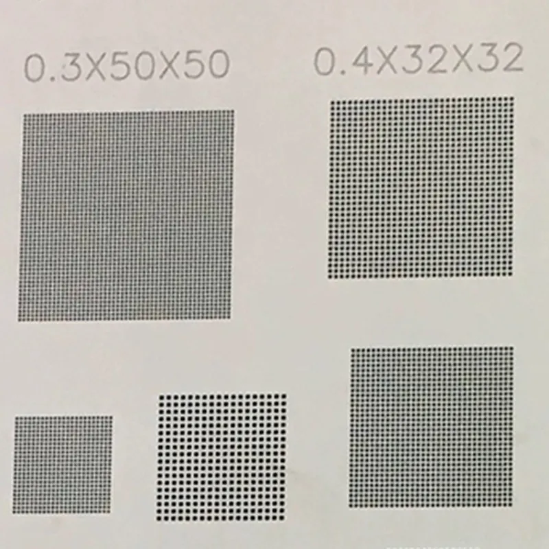 RELIFE 0.3/0.35/0.4/0.5 Multi-purpose BGA Reballing Stencil 0.12mm 45Degree/Parallel Hole Tin Planting Steel Mesh