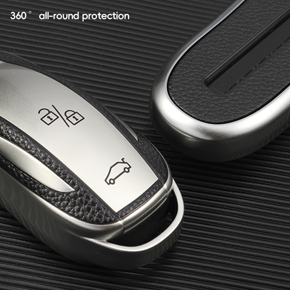 Leather TPU Car Smart Key Cover Case Fob for Tesla Model X Model S Model 3 Model Y Key Shell Bag Holder Protector Accessories 9ed70 5 54c43