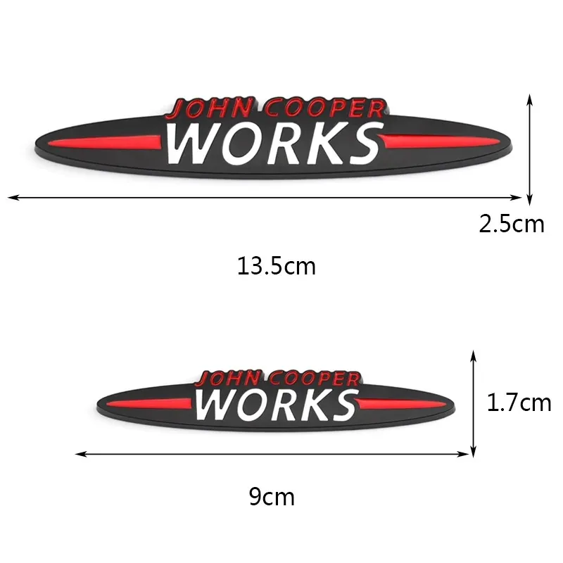 3D Metal Car John Cooper Works Stickers Decals Front Hood Grill Emblem For Mini Cooper JCW S F54 F55 F56 F60 R50 R53 R55 R56 R57