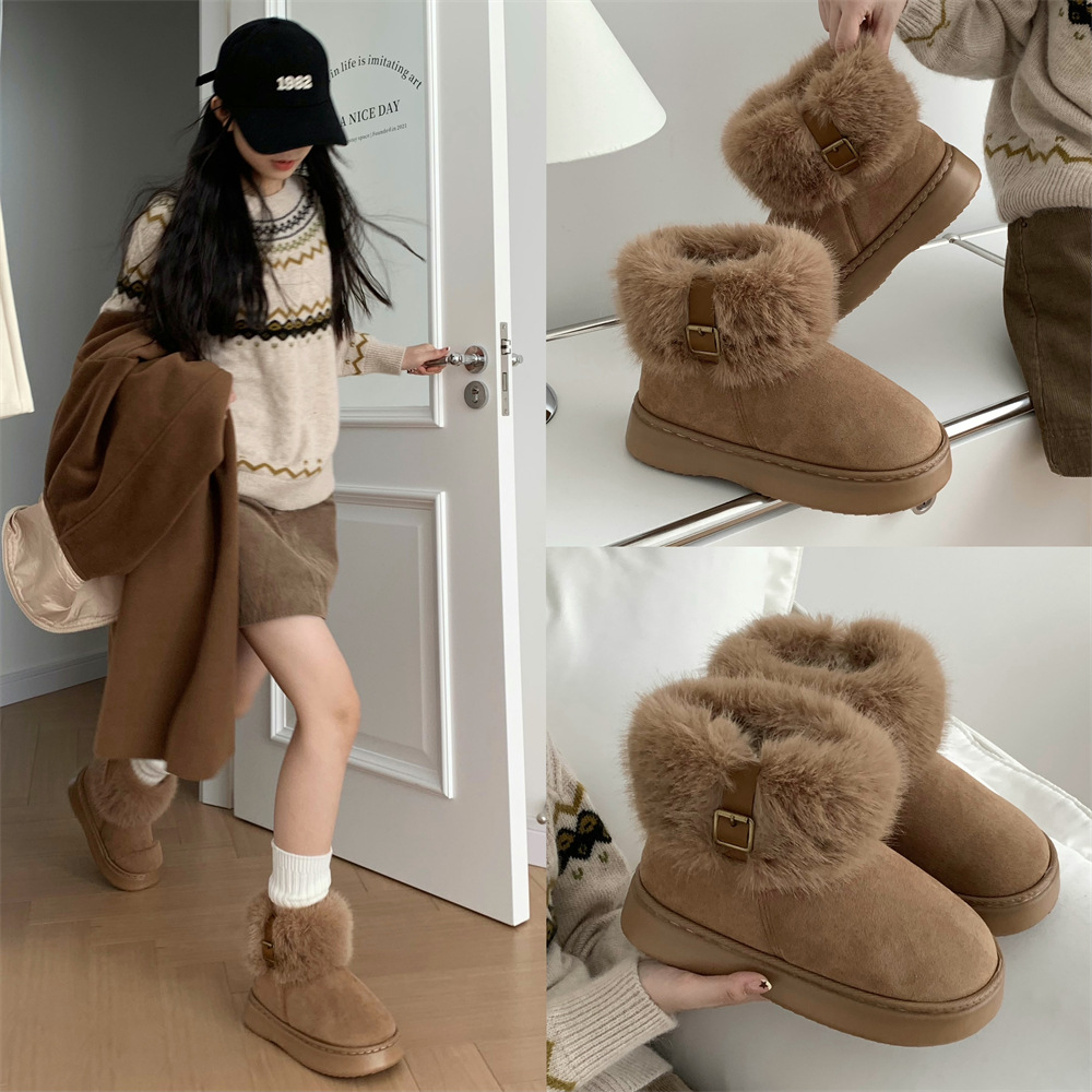 Free shipping slippers women boots Australian Fur Black sheepskin Mules Ultra Mini platform toddler boot bow boots Winter Booties