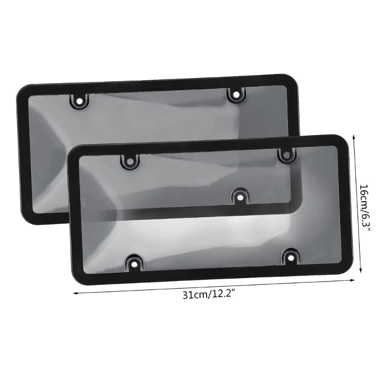 2pcs Universal Car new License Plate 2025 Frame Transparent TagsFrame Cover Shield Waterproof License Protector Cover Accessories