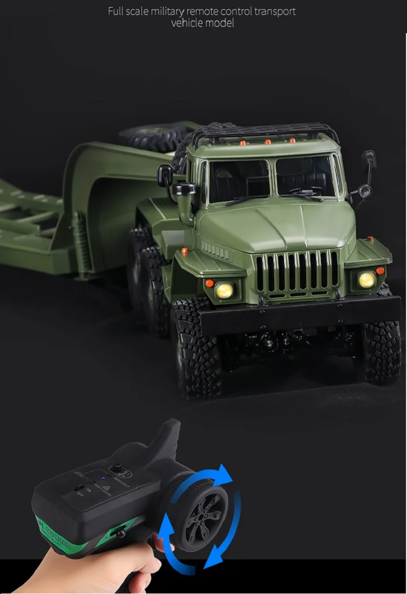 WPL B36-3 Full Scale Military Remote Control Transport Vehicle Model 1/16 RC CAR Super long Crawler Monster CAR Monster Truck