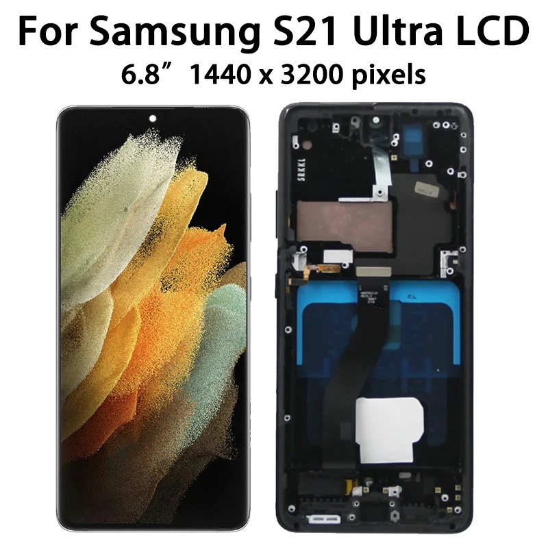 OLED For Samsung S21 Ultra 5G Lcd G998F G998u1 Display Touch Screen Digitizer For S21Ultra LCD Fingerprint