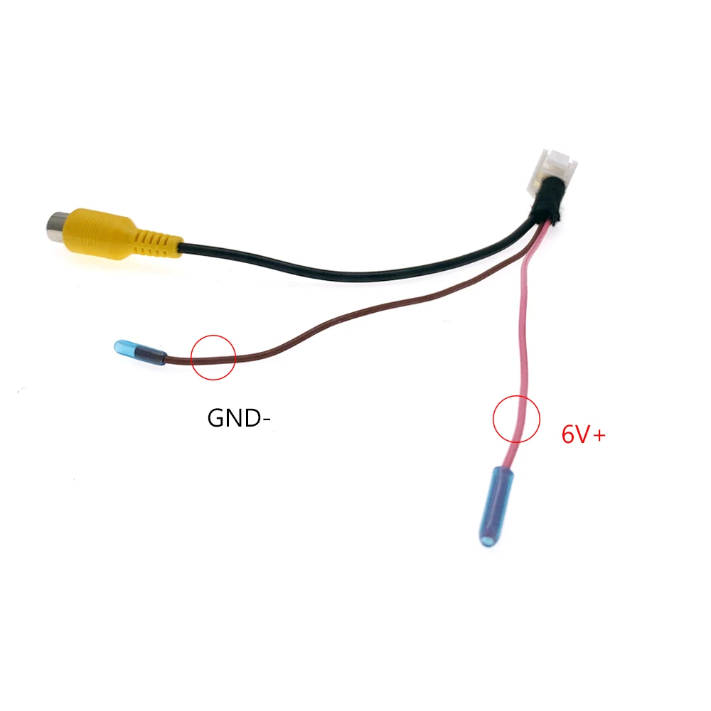 8 Pin Car Radio Reversing Rear Camera RCA Convertor 12V To 6V 5V Adapter Cable for Toyota Aygo Citroen C1 Peugeot 108 Android