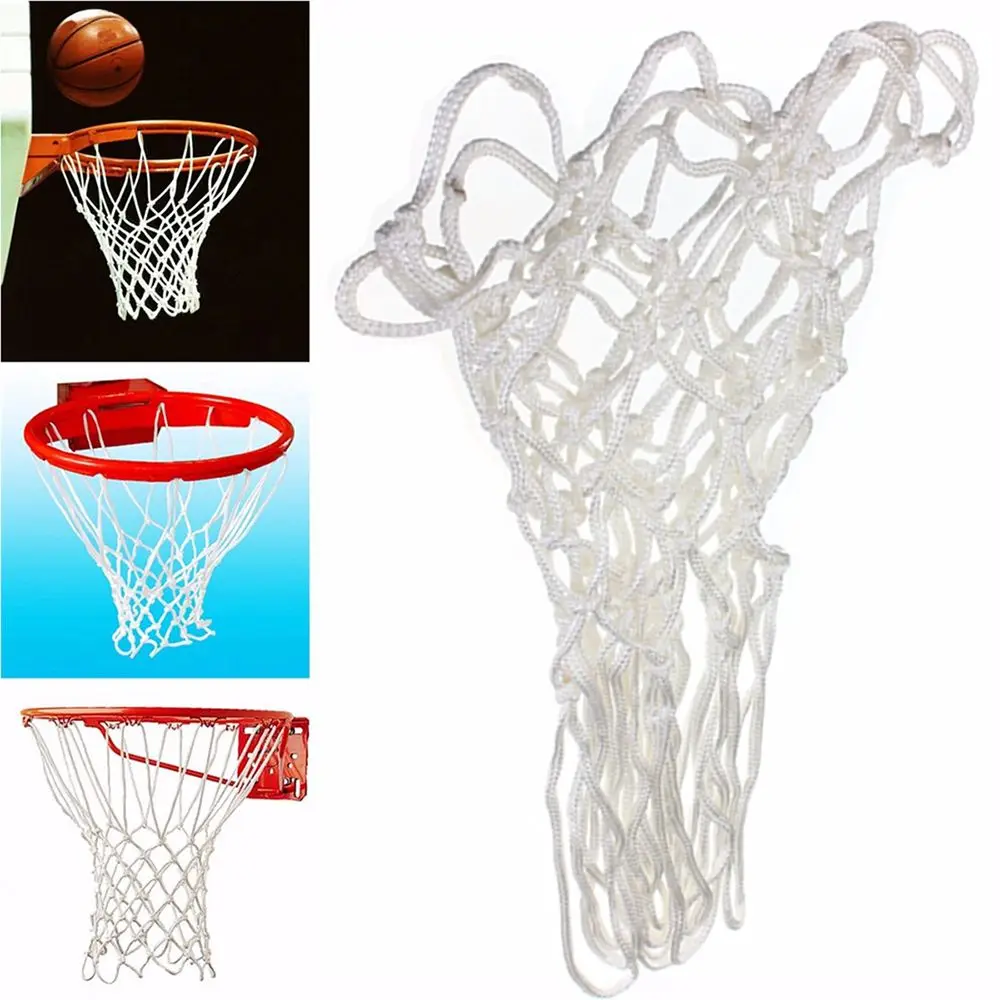 Hoop Deluxe Fits Thread Durable Red standard size Mesh Net Basketball 5