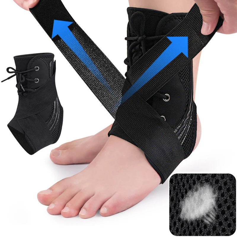 1pc Ankle Brace Support Adjustable Bandage Sports Foot Anklet Wrap Elastic For Guard Sprains Injury Protector Unisex
