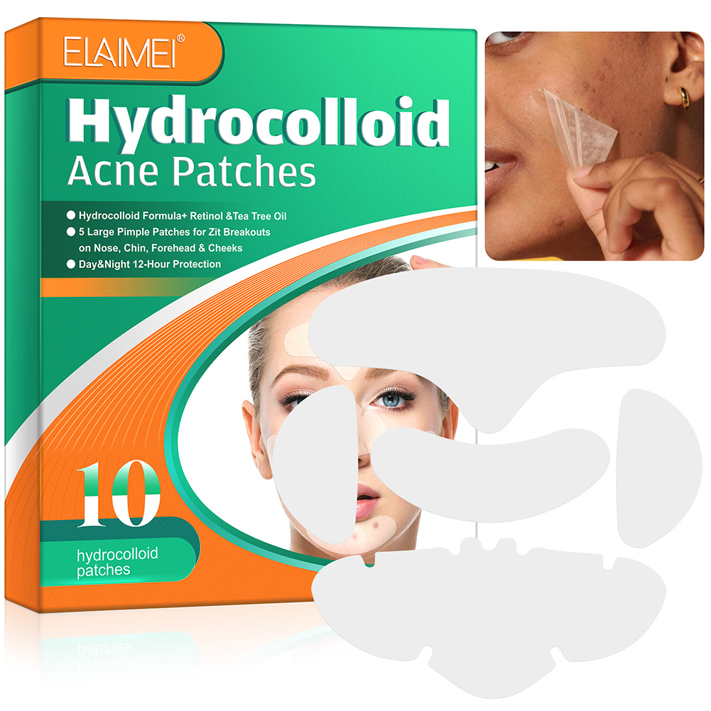 10pcs Hydrocolloid Acne Face Mask Acne Removal Hydrocolloid Surface Area Patches Protect Skin for Nose Chin Forehead for Cheek