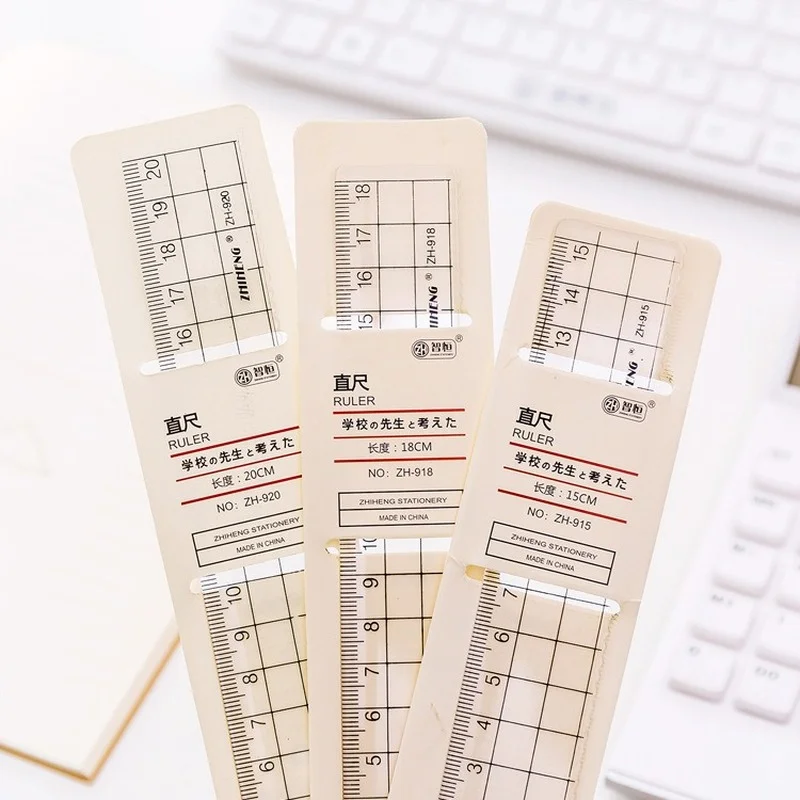 Clear Ruler Sets Includes Straight Rule Triangle Ruler Math Geometry Tool Plastic Protractor Kit for Student School Office