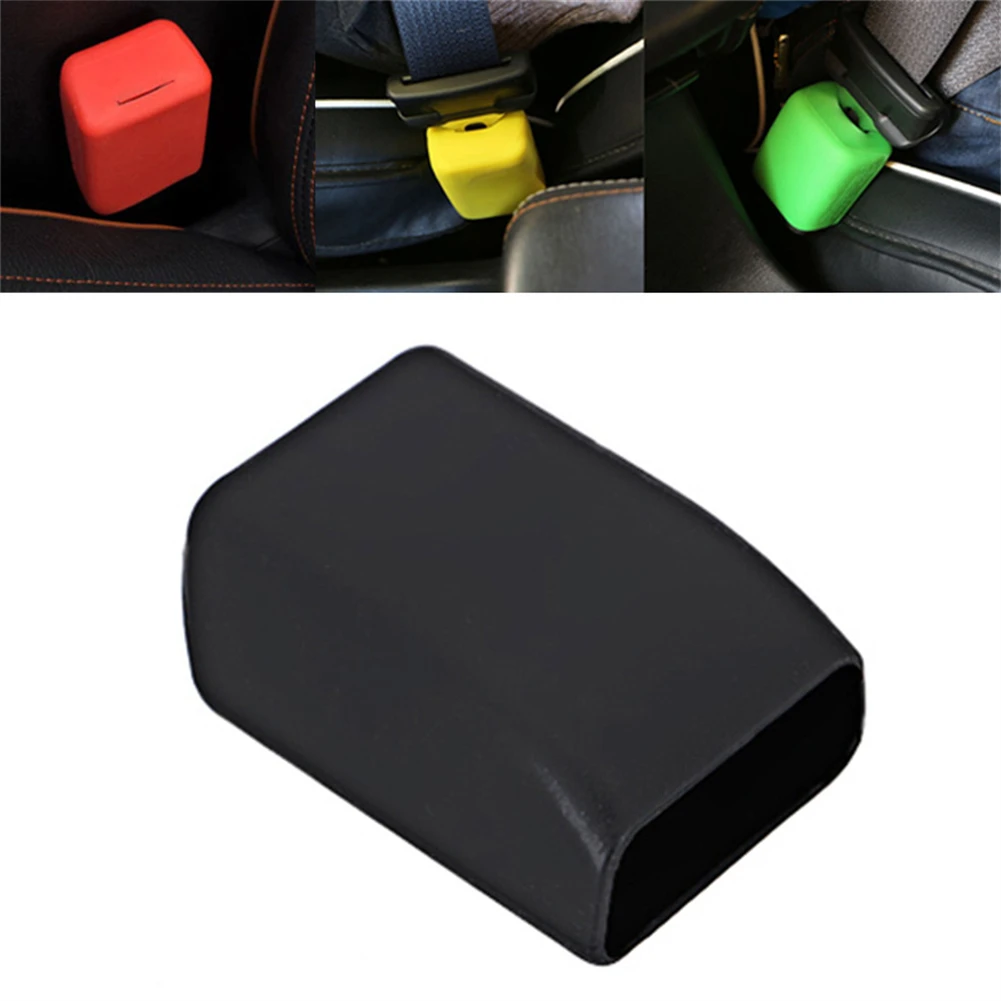 Seat Buckles Colorful Belts ddmysmile Protective Covers Silicone Universal Car Safety Anti Scratch Dust Case Car Interior Accessory Smile