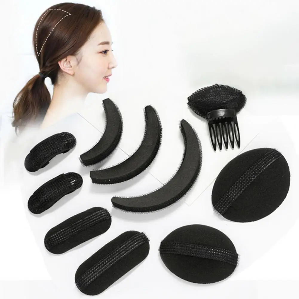 8Pcs/Set Hair Pads Hair Volume Increase Puff Reusable Hair Fluffy Sponge Bump Up Hair Base Styling Insert Tool for Women