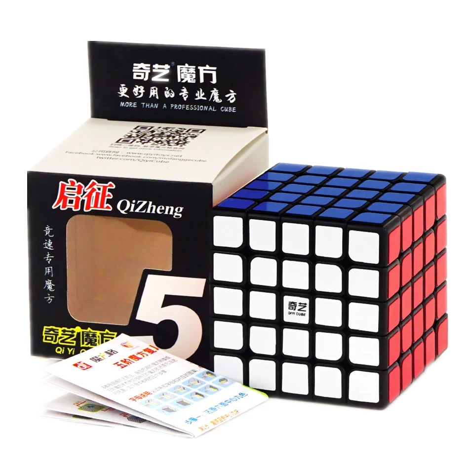 Qiyi Professional 4x4 5x5 Speed cube Black and Stickerle QiYi 7x7x7 6x6x6 Magic Cube MofangJiaoshi Speed Puzzle Toy