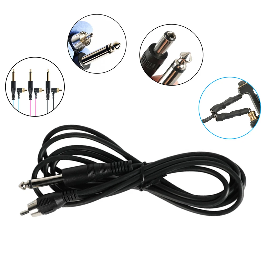 RCA/DC Plug Tattoo Machine Clip Cord Permanent Makeup Wire Hook Line Audio Cable for Tattoo Power Supply Accessories Top Quality