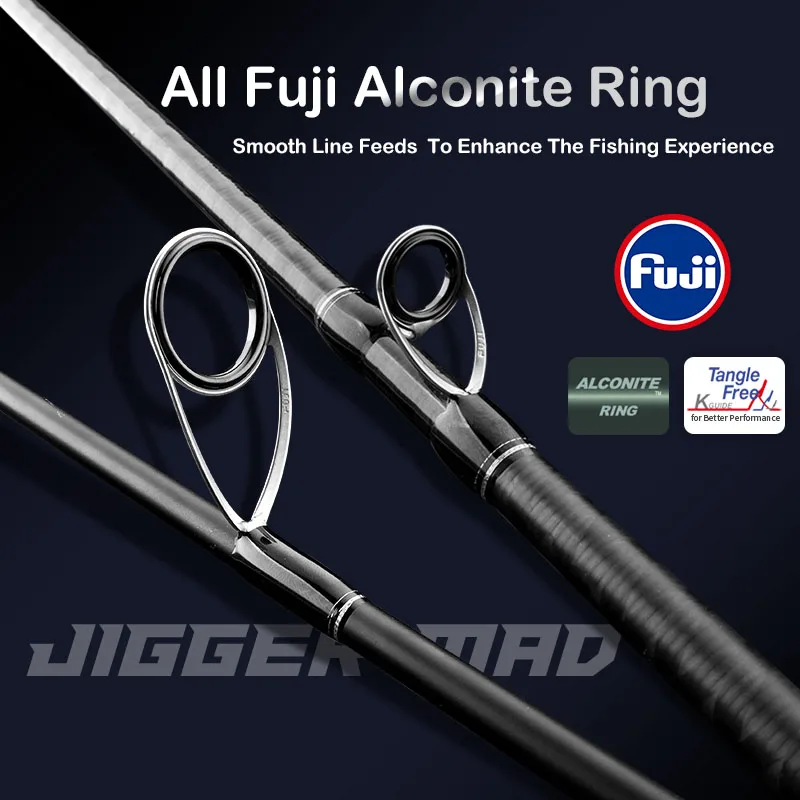 PURELURE Slow Jigging Rod 1.90M 6.35ft Solid Tip Salt water Spinning Baitcasting for Sea Fishing Rods Boat Fishing Rod