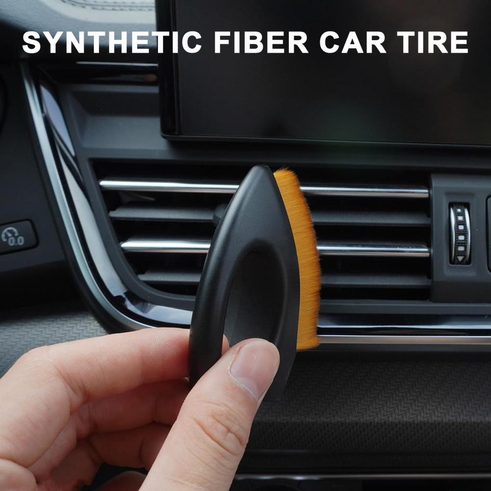 Car Tire Brush Tire Dressing Brush High Density Portable Car Supplies Fine Synthetic Fiber Car Tire Detailing Brush for Auto