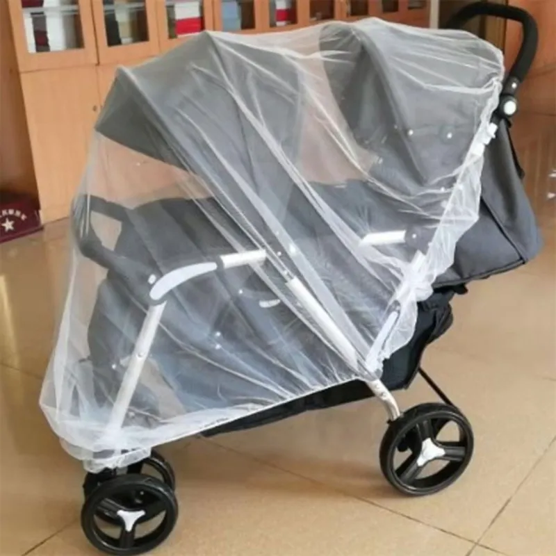 Stroller Mosquito Net for Carseat Bassinet Anti-Bug Mesh Cover Breathable Double Pram Sunproof Netting Joggers Accessory