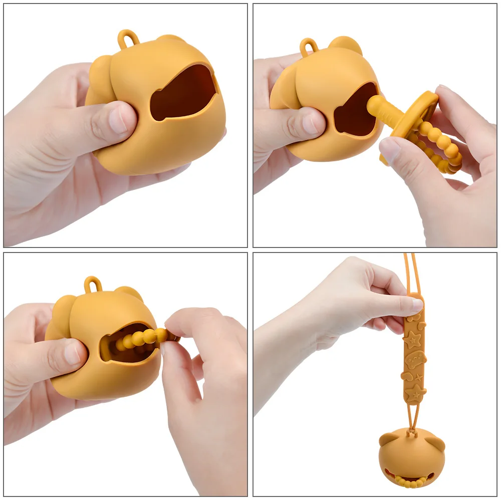 Baby Pacifier Holder BPA Free Food Grade Silicone Infant Portable Soother Container Box Nipple Storage Box Cases Accessories