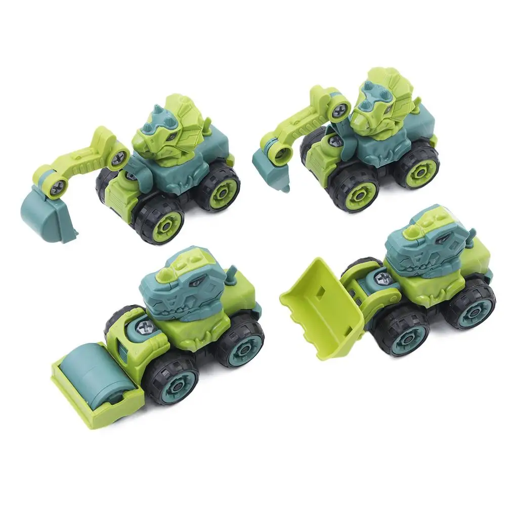1PC Car Toy Dinosaur Disassembly Excavator Bulldozer Engineering Team Car Gift Transport Car Vehicle