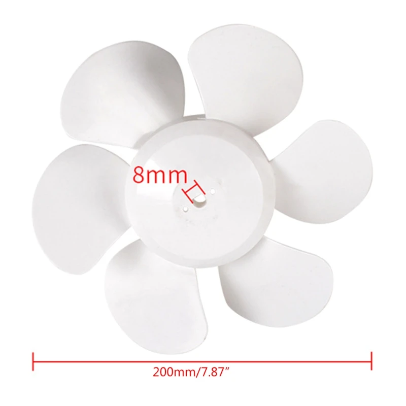 Plastic Fan Blades Replacement, 6in 8in 10in 12in White RV Bathroom Fan Blade Replacement for Camper Fan Blade Household
