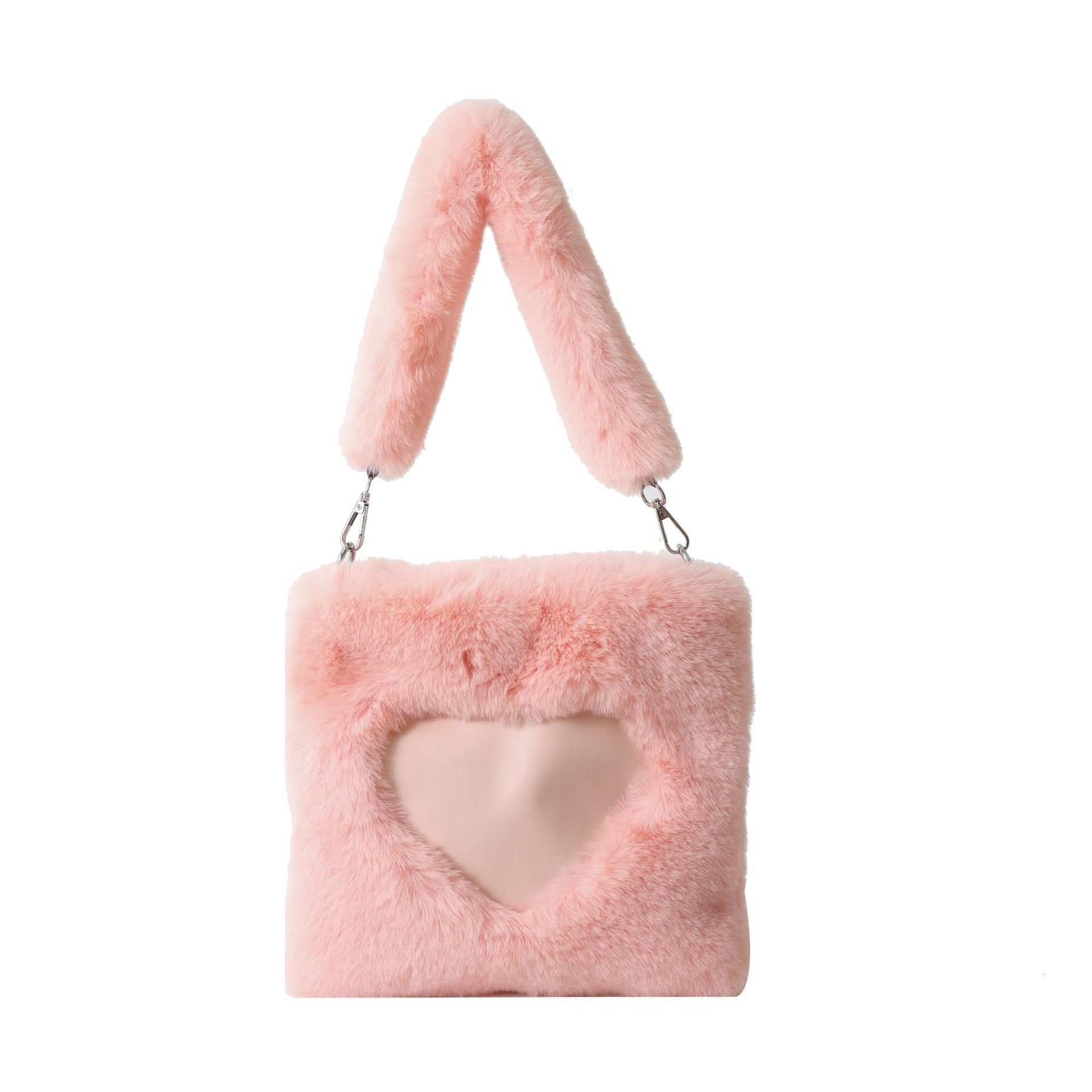 Fashion Love Versatile Women's Autumn/winter New Designer One Shoulder Handheld Plush Large Capacity Handbag
