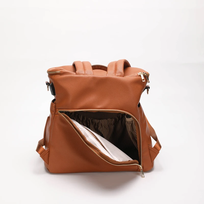 Mommy bag maternal and infant shoulder bag large capacity new pure leather waterproof multifunctional bag baby storage bag