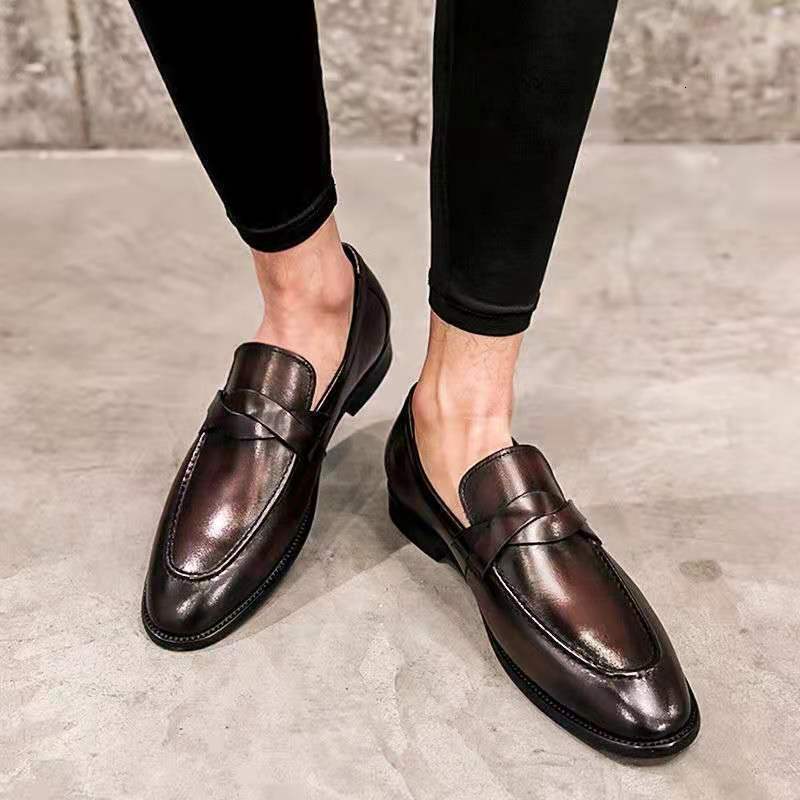 Retro Casual Summer Formal Dress Leather Shoes Business Wedding Office Comfort Loafers for Men Oxfords 2023 7c731