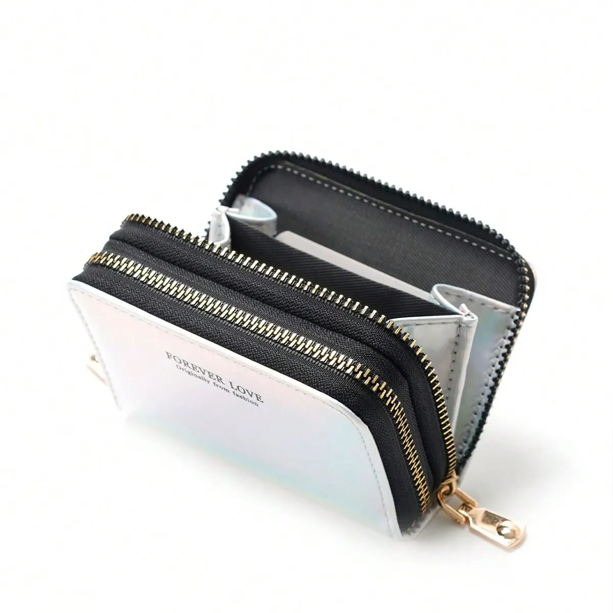 Women'S 1PC Purse Short Y2k Leather Folding Zipper Coin Purse Student Gift Birthday Party Gift Wallet smile