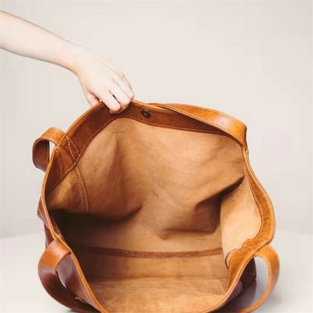 Women Vintage Weekender Soft Leather Oversized Shoulder Bag Large Tote Handbags Fashion Portable Outdoor Travel Bags