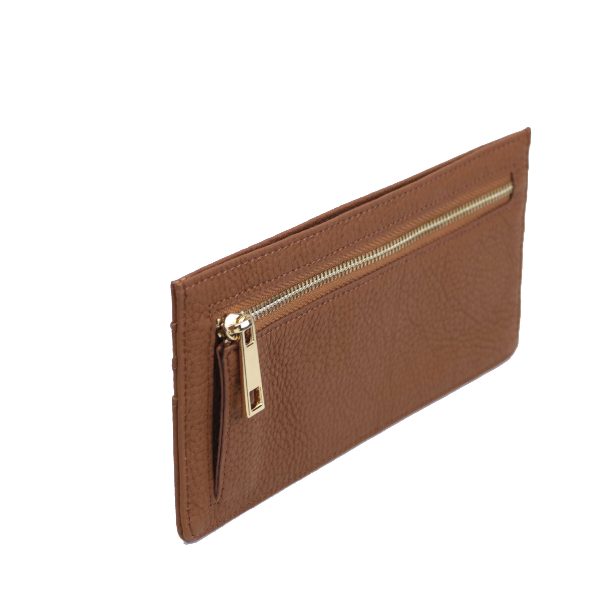 Genuine Leather Women Card Wallet Slim Flat Wallet Zip Purse Ultra Thin Leather Long Wallet Carteras Para Mujer Portfel Damski