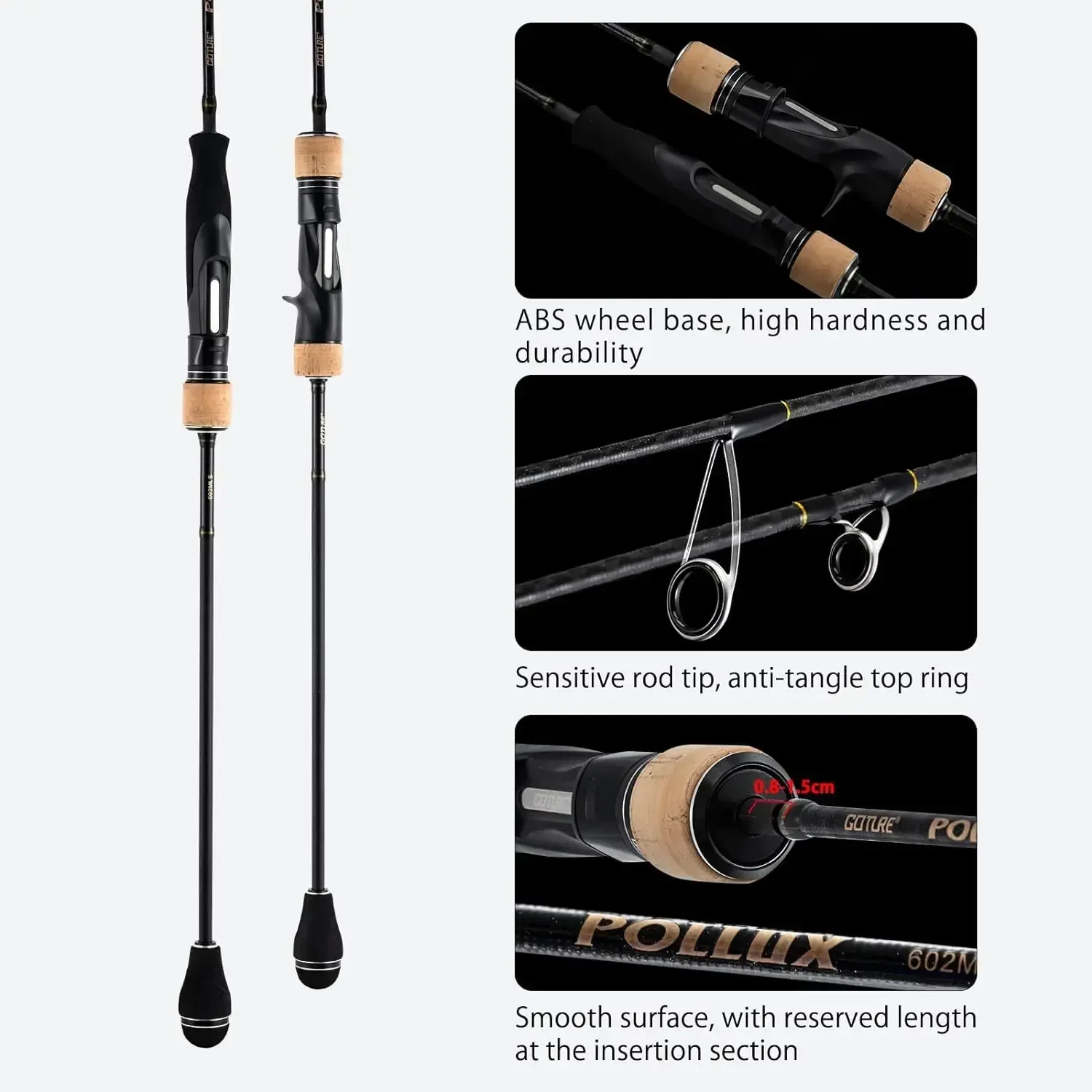 Goture Pollux Slow Jigging Rod 2 Sections Fuji Guide Ring 1.83M Super Strong Spinning Casting Rods ML/M/MH Power Sea Fishing Rod