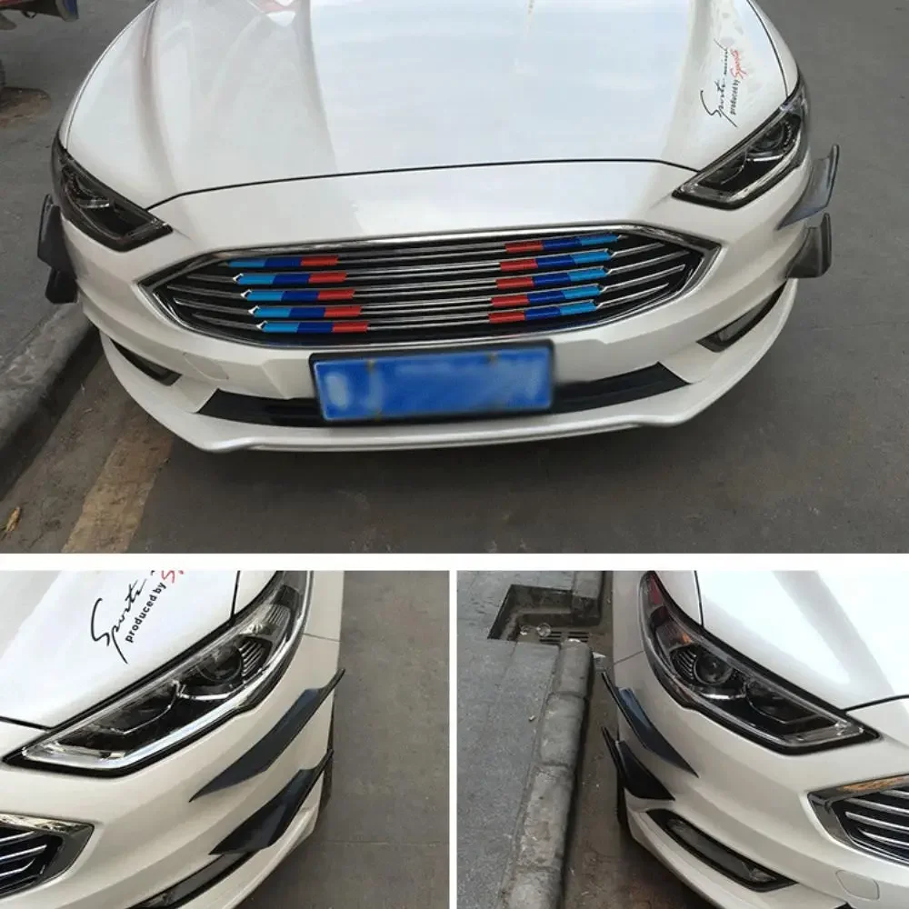 Universal For Mitsubishi Lancer EVO 10 2008-2017 Front Bumper Splitter Fin Canard Diffuser Valence Spoiler Lip Car Accessories