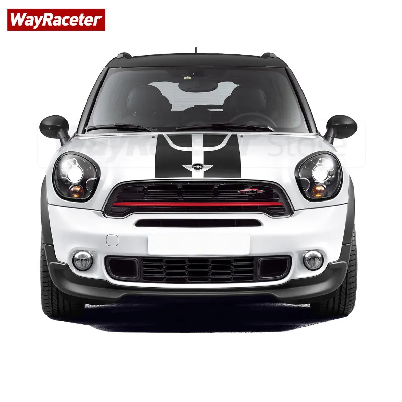 Car Engine Cover Hood Bonnet Trunk Tail Body Decal Side Stripes Sticker For MINI Countryman R60 ALL4 John Cooper Works JCW