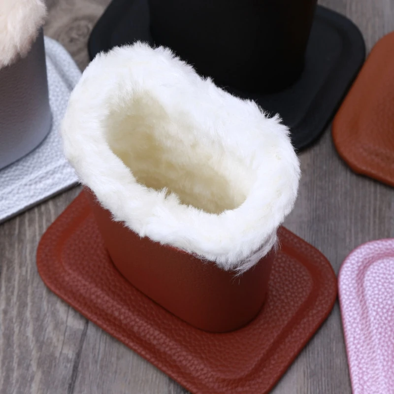 PU Leather Eyeglass Holders Sunglass Stands with Soft Plush Lining Eyeglass Holder Stands Safe Plush Lined Glasses Case